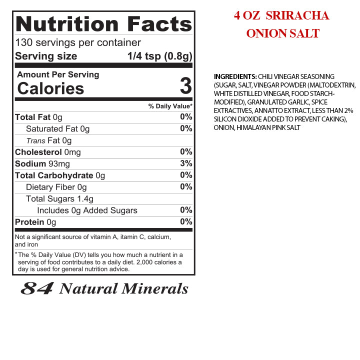 4 OZ SRIRACHA SALT COMBO BOX - 3 FLAVORS!