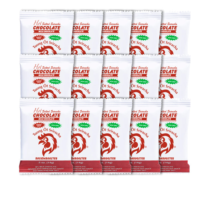 .5 OZ MINI BITE SIZED SRIRACHA SALTED MILK CHOCOLATE BARS