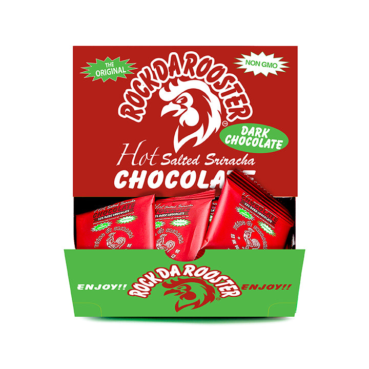 .5 OZ MINI BITE SIZED SRIRACHA SALTED 55% DARK CHOCOLATE BARS