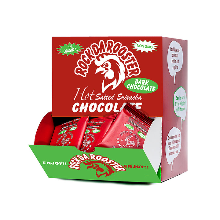 .5 OZ MINI BITE SIZED SRIRACHA SALTED 55% DARK CHOCOLATE BARS